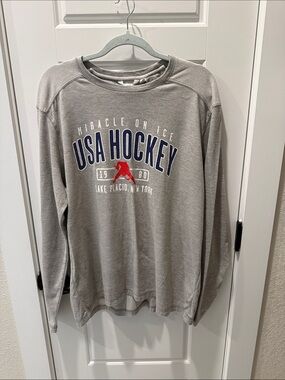 USA Hockey 'Miracle on Ice' Gray Crewneck Sweatshirt